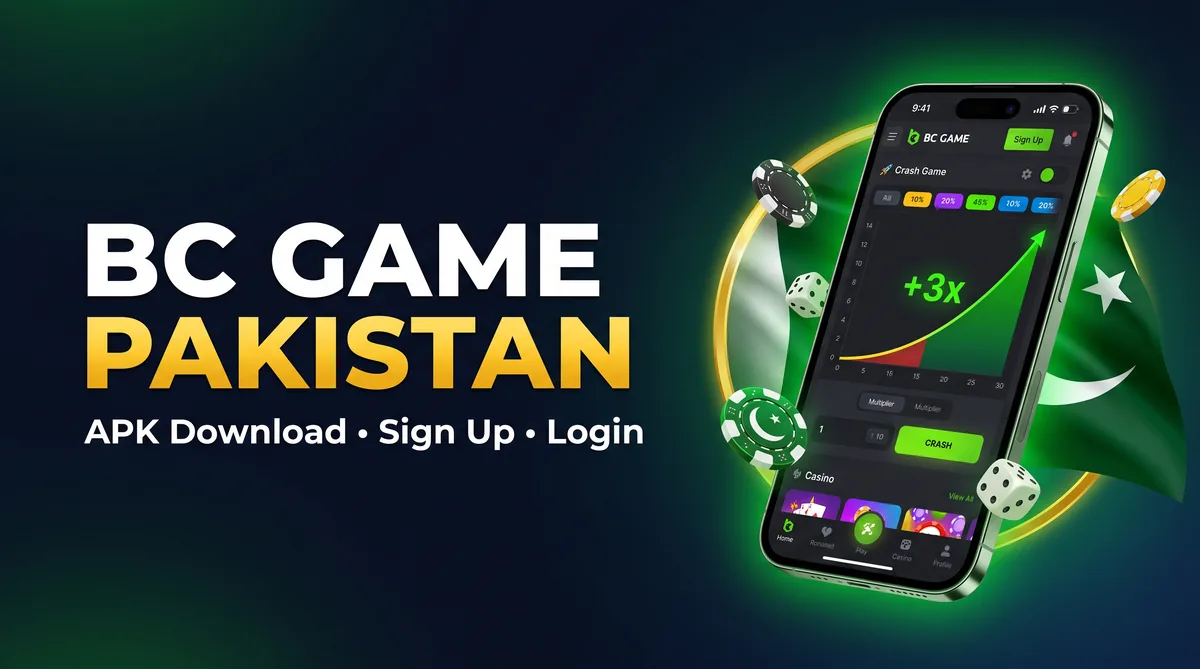 BC Game Pakistan APK download, sign up and login banner